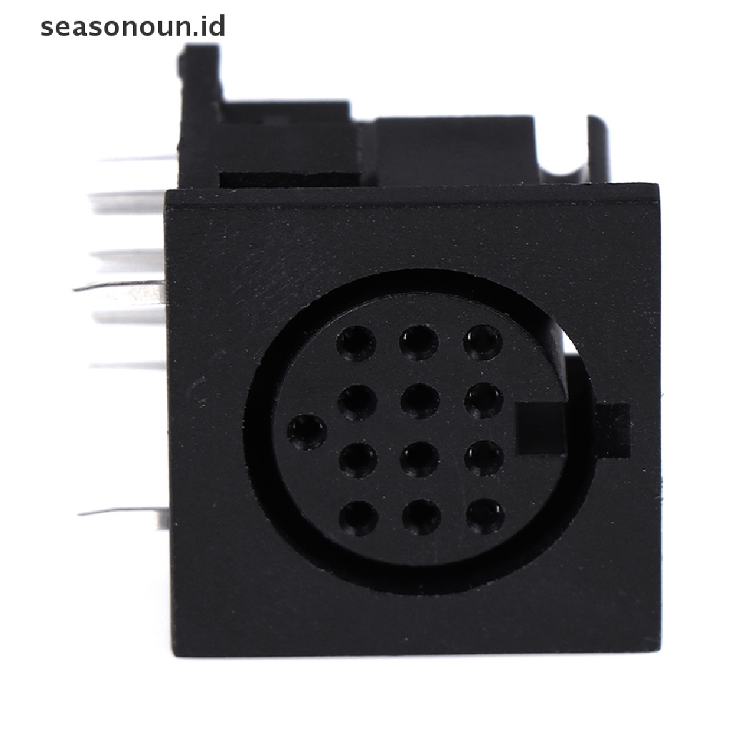 (seasonoun) Din Adapter Konektor Panel Mount PCB 13 Pin Bulat Female