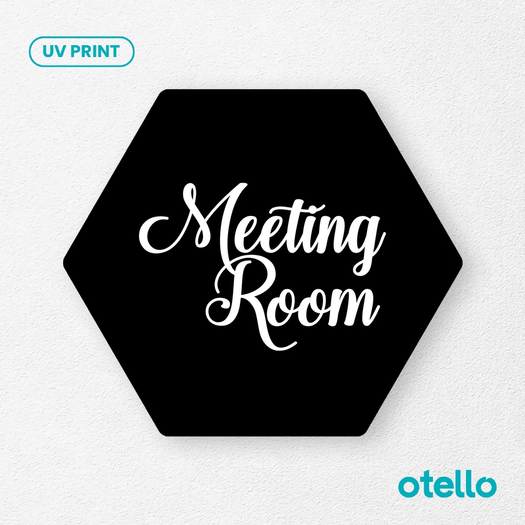 Tulisan Meeting Room Sign Board Akrilik Tempel Signage Dinding Papan Label Acrylic Restoran Wall Stiker Dinding Petunjuk Toko Cafe