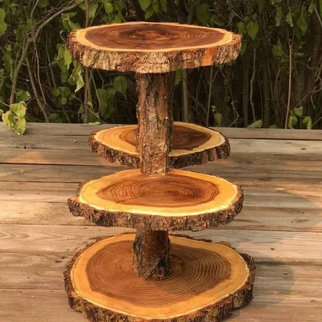 Modern Rustic Cake Stand Diamonds shape Pie Stand wedding party