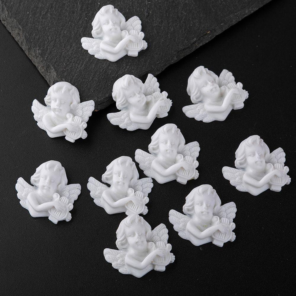 ❈ROWAN❈ 10Pcs/set 3D Jewelry Cabochon Embellishments Necklace Accessories DIY Angel Baroque Style Hot Resin