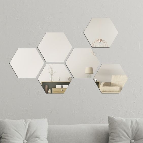 

Hexagon | Sticker Dekorasi Dinding Mirror Acrylic | Dekorasi Hiasan - 125x11 Silver Mirror Elegan