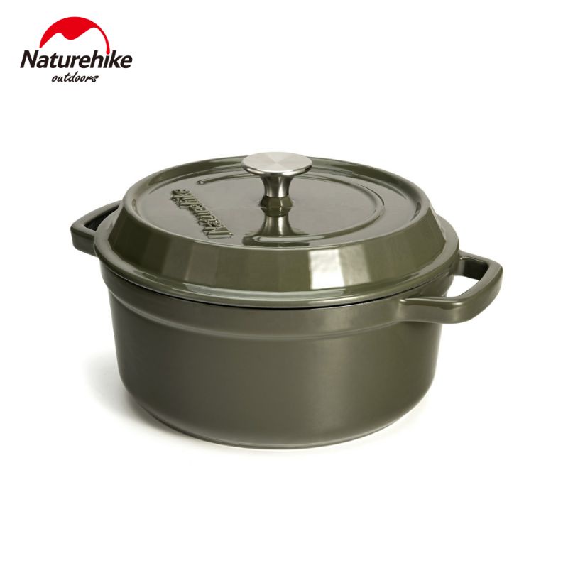 PANCI ENAMEL POT NATUREHIKE NH20CJ021 COOKING POT ALAT MASAK CAMPING PIKNIK BERKEMAH PENDAKI