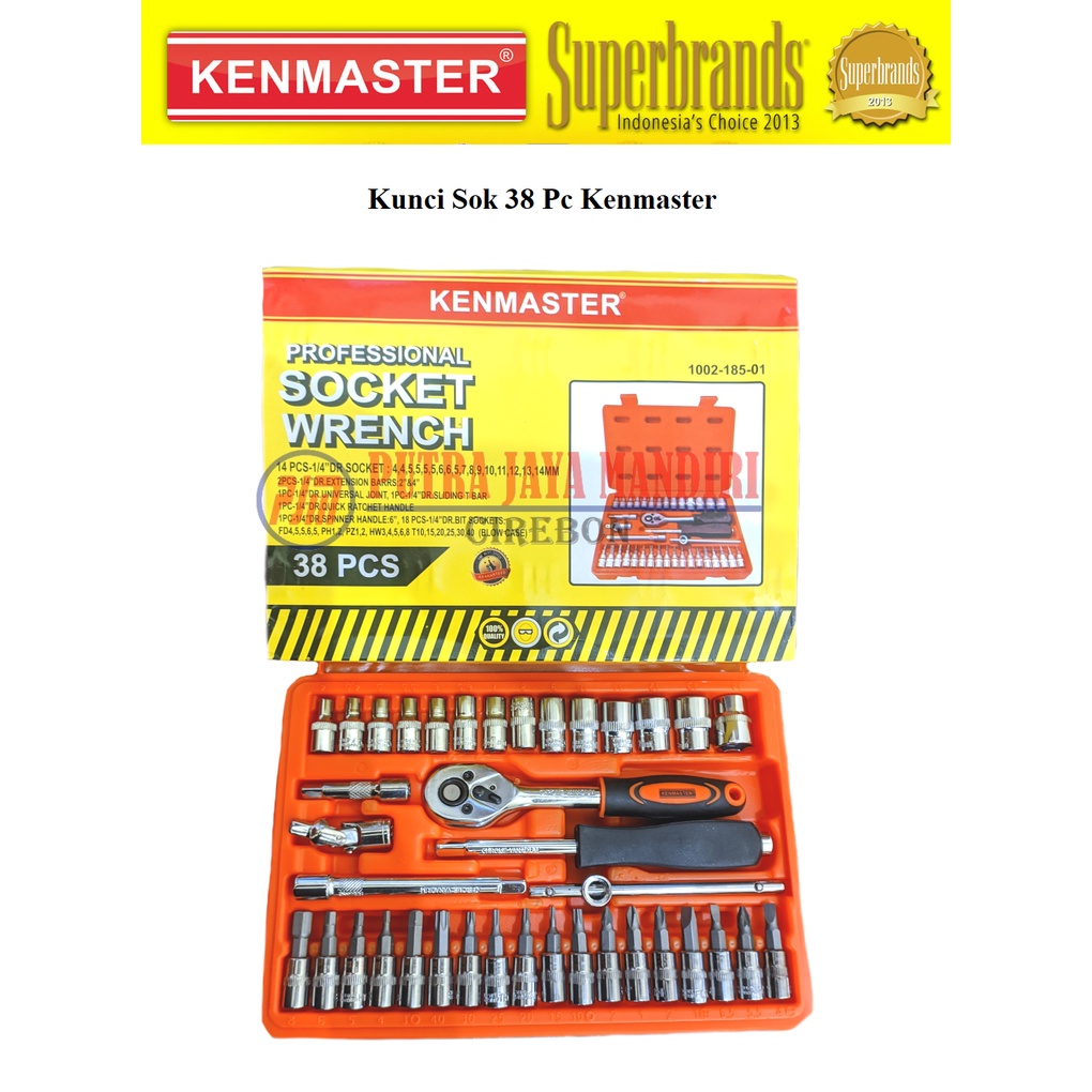 Kenmaster Kunci Sok Shock 38 Pc / Kunci Sok Set 38 Pcs Wrench / Kunci Shock 38 Pc