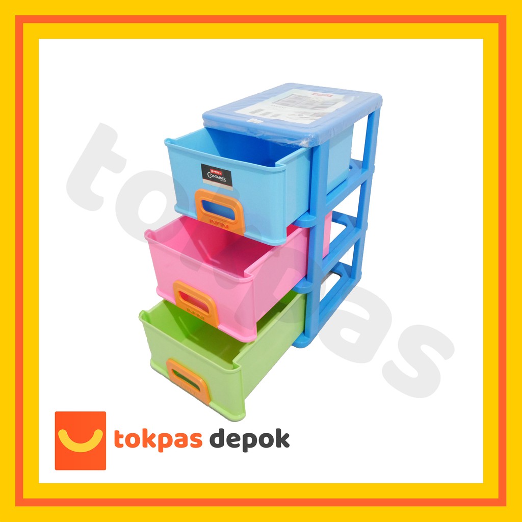 Lemari Plastik Lion Star Kabinet Susun 3 Infini Container M 3 IF 3
