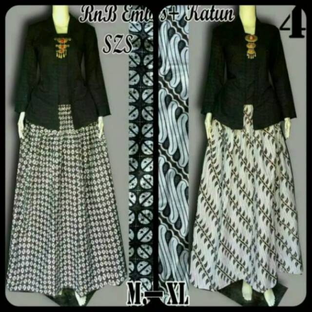 RNB KEBAYA KINANTHI CLASSIC WHITE BLEDAK JARIK INSTAN KLOK REMPEL BAJU KONDANGAN WANITA FLARE SKIRT