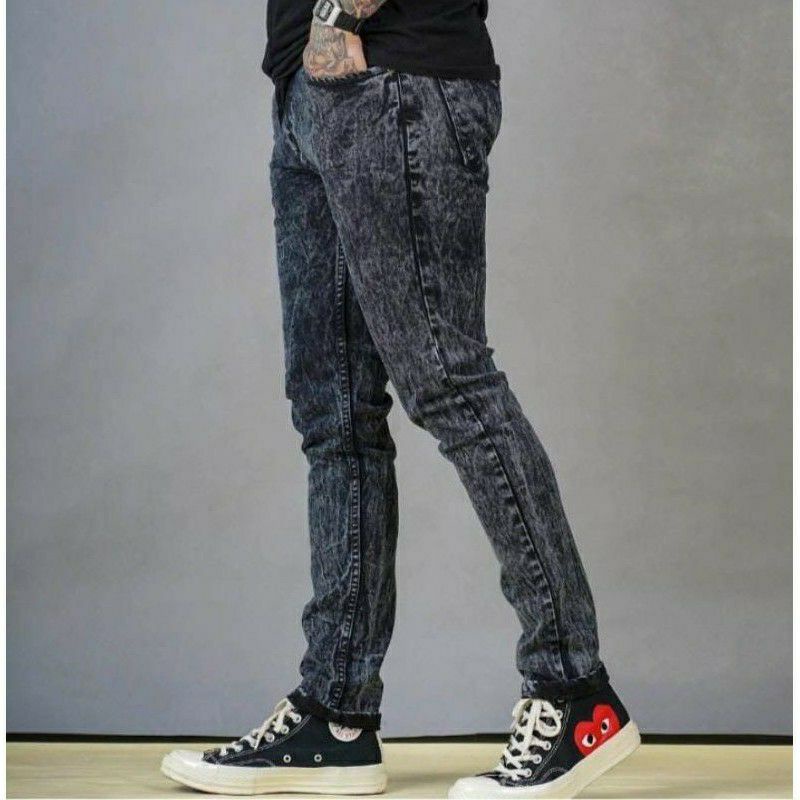 0CELANA JEANS PRIA Celana Jeans Pria Snow Wash Original celana panjang pria