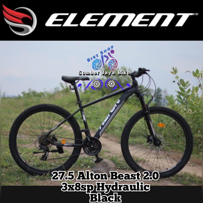 Sepeda Gunung MTB 27.5 Inch Alton Beast 2.0 - Black