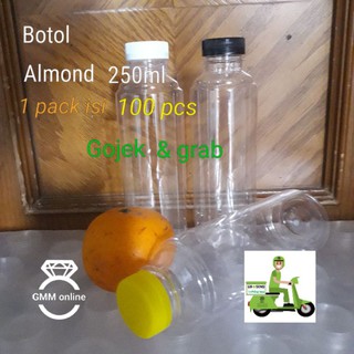 Botol almond 250ml botol plastik botol jamu khusus GOJEK