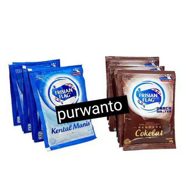 

Susu Frisian Flag Kental Manis / Cokelat (1 pak isi 6 pcs)