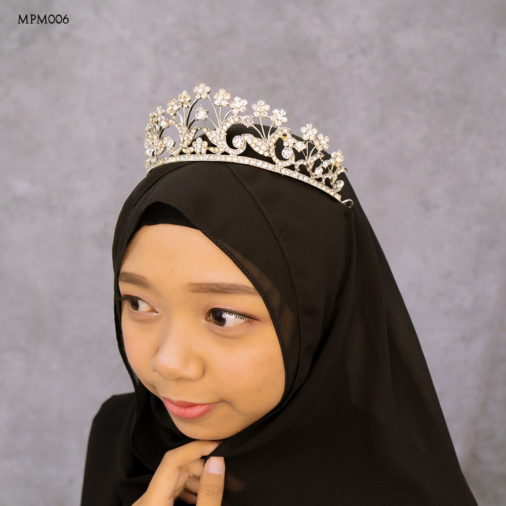 [BISA COD] BRIDAL CROWN PENGANTIN ASESORIS HIJAB WANITA PREMIUM MPM006