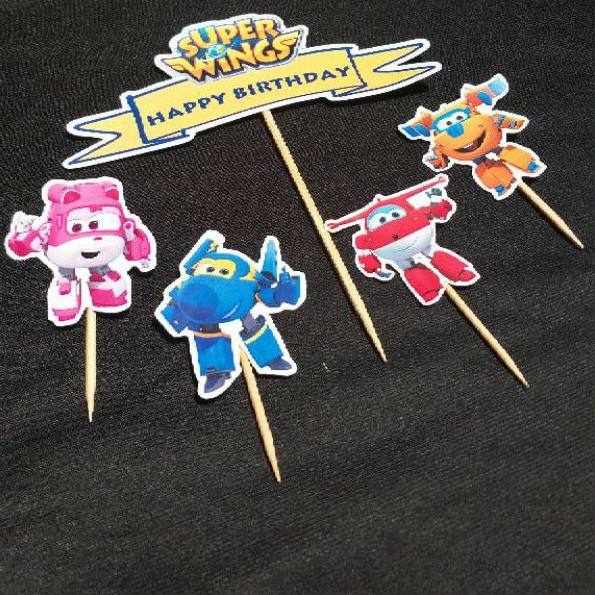 

TOPPER CAKE CUSTOM TOPPER ULANG TAHUN / HIASAN KUE SUPERWINGS