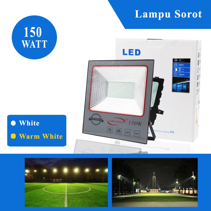 HK-Lampu Sorot Led / Lampu Tembak Led Floodlight 150 Watt Waterproof