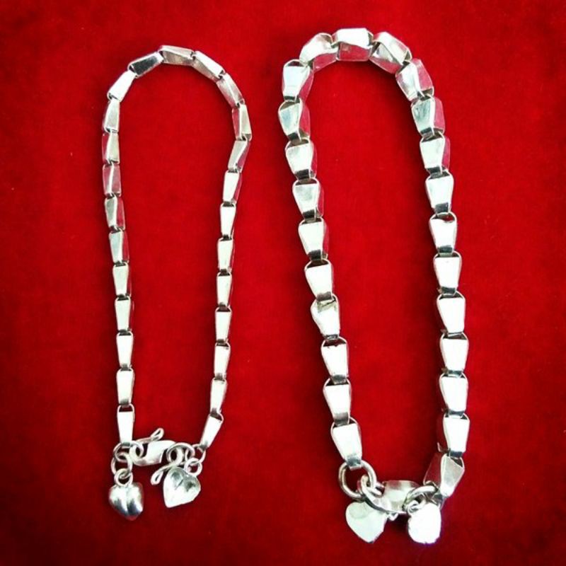 gelang padi perak murni