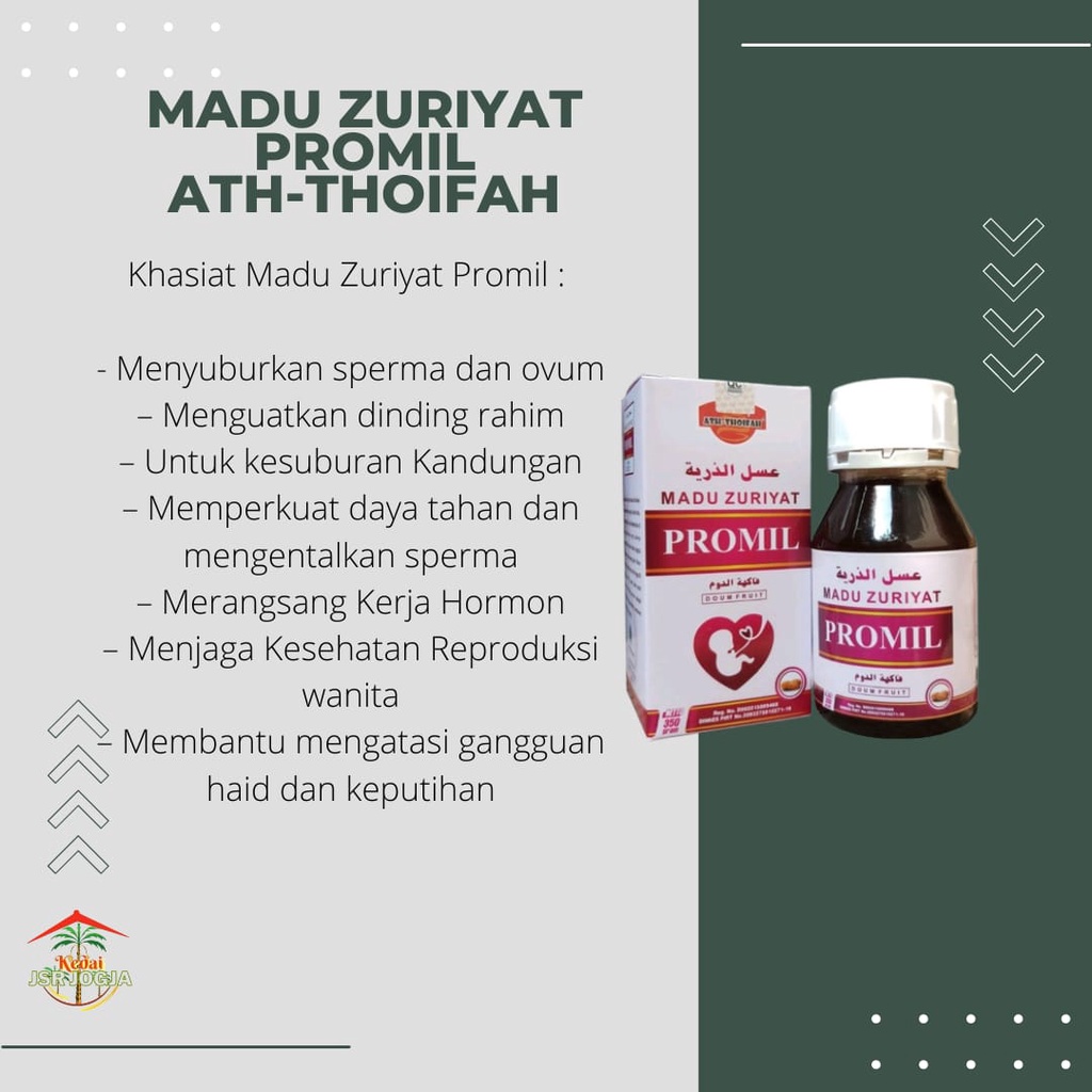 Madu Zuriat Promil Ath-Thoifah Netto: 350 Gram