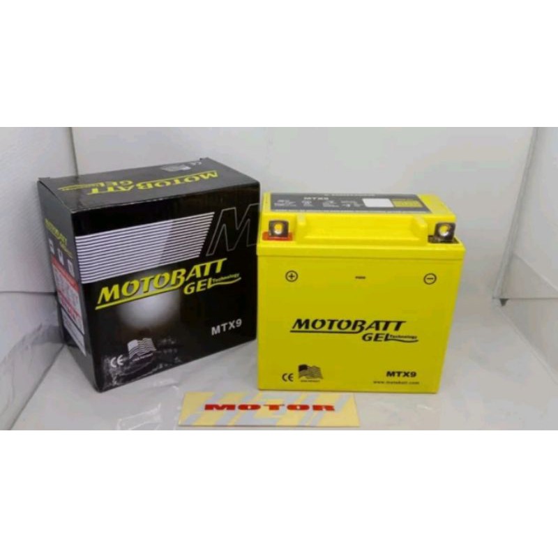 Jual Aki Accu Motobatt Gel Technology MTX9 Aki Kering Suzuki Thunder