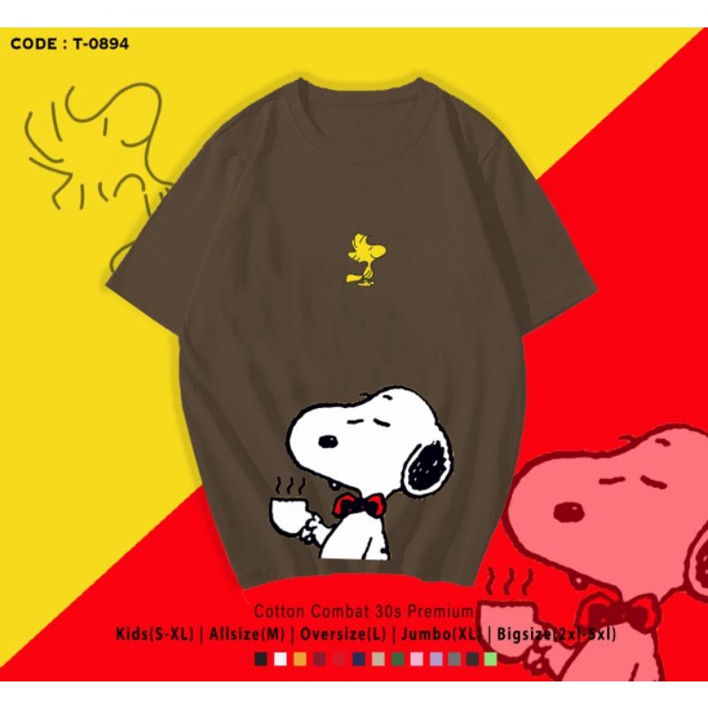 KAOS SNOPPY KATUN/T-SHIRT SNOOPY COTTON PREMIUM