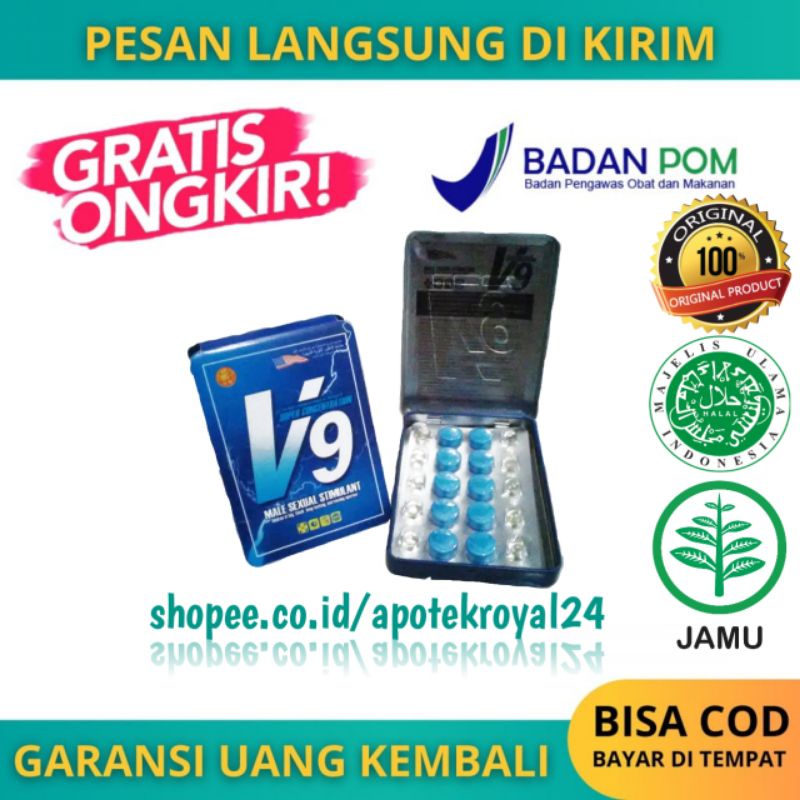 JAMU HERBAL STAMINA PRIA V9-USA Obat Kuat Tahan Lama Terbaik Paten Asli Original VIGRA/CIALIS COD