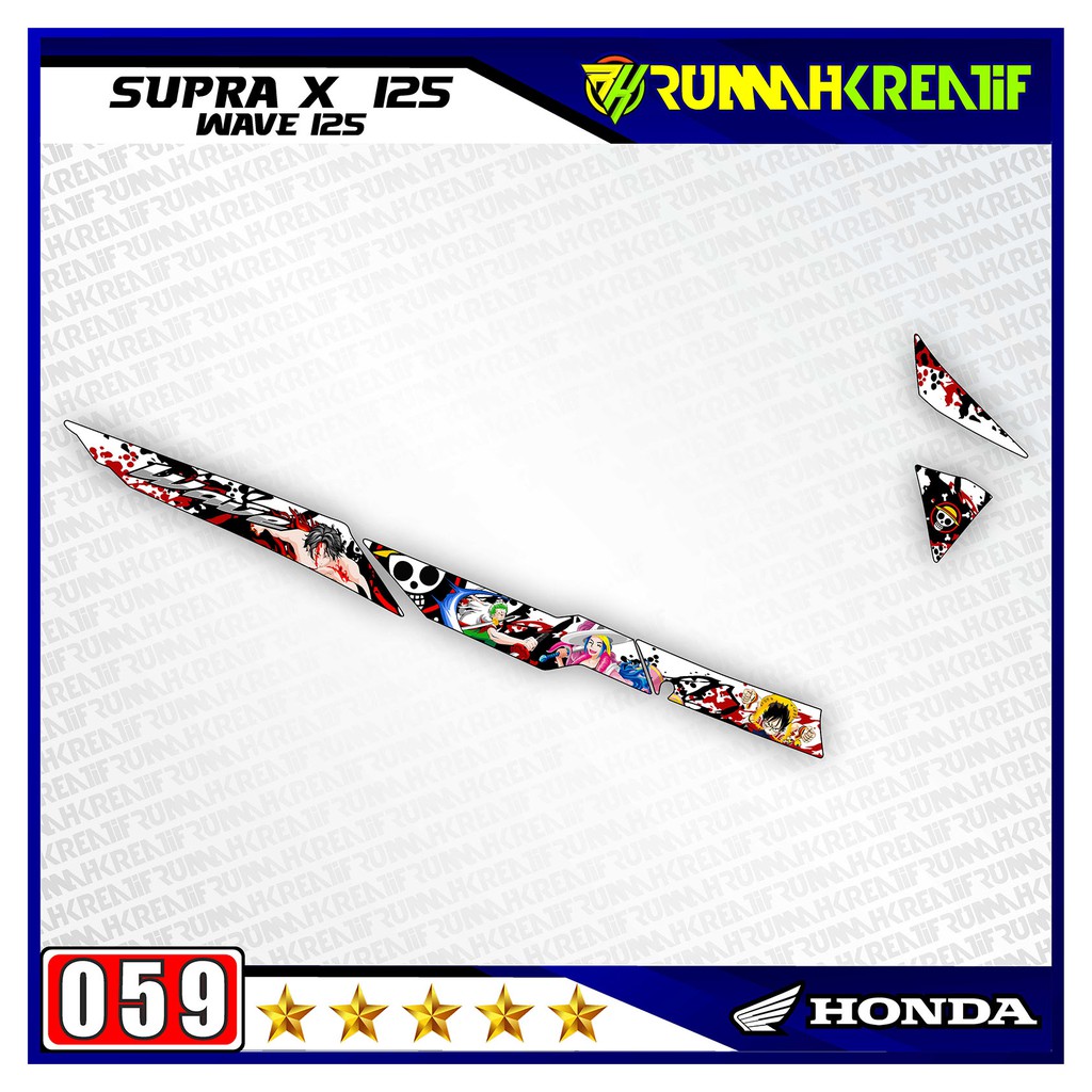 SUPRA X 125-2006-2011 wave 125 R STRIPING VARIASI HONDA RK-02