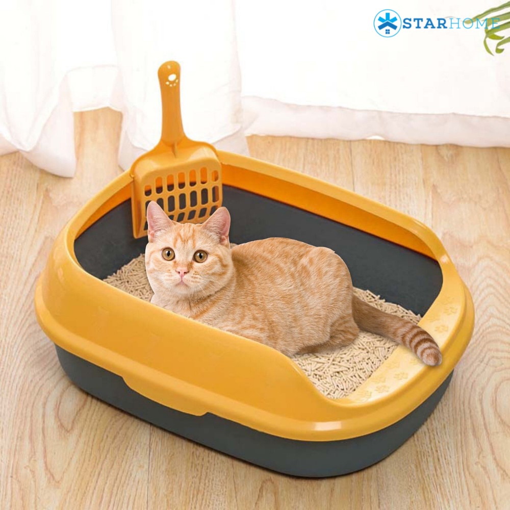 Cat Litter Box Kotak Bak Pasir Kucing Litter Box Kucing Wadah Tempat Pasir Kucing Toilet Kucing