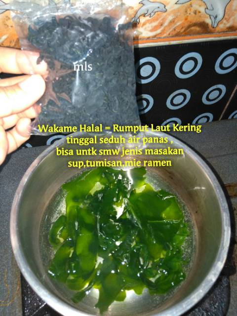 Wakame halal driedseaweed sup rumput laut kering sup miyeok nori kering miso soup