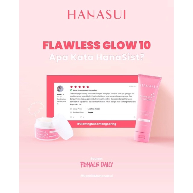 HANASUI Flawless Glow 10 Series Package PAKET HANASUI WHITENING BRIGHTENING GLOWING