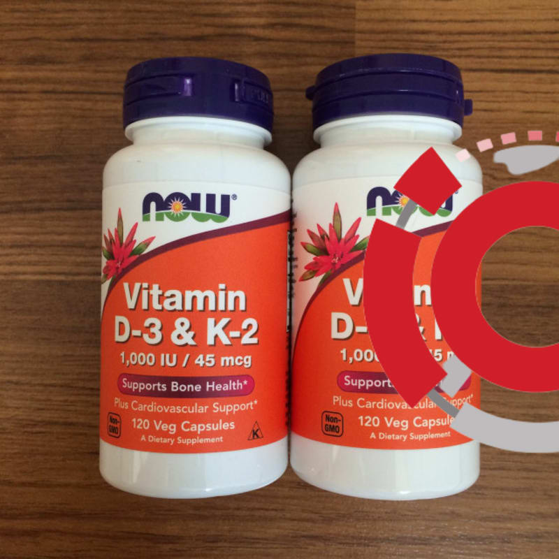 NOW FOODS VITAMIN D3 & K2 ISI 120 1000IU