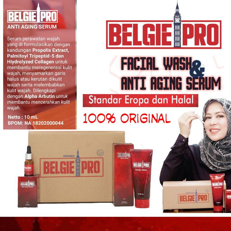 Skincare Facial wash dan serum Wash Anti Aging BELGIO PRO Perawatan Wajah 100% original