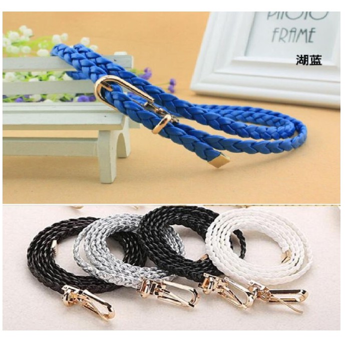 Ikat Pinggang KECIL IMPOR THIN KEPANG Fashion Korea Women Gasper Pin Buckle PU Leather Belt