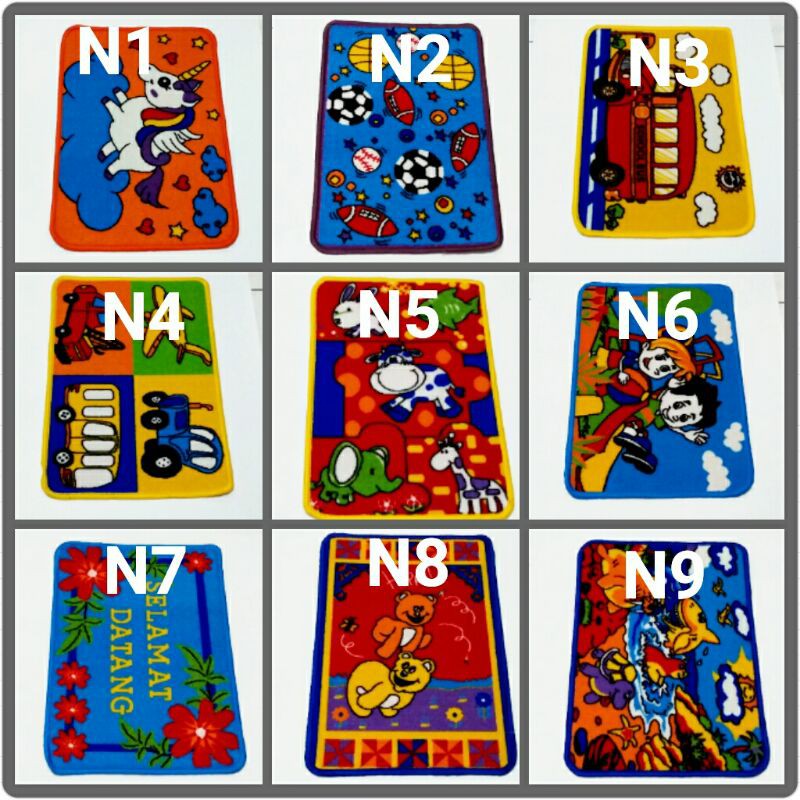 Keset Karakter Anak Keset Kaki Anti Slip