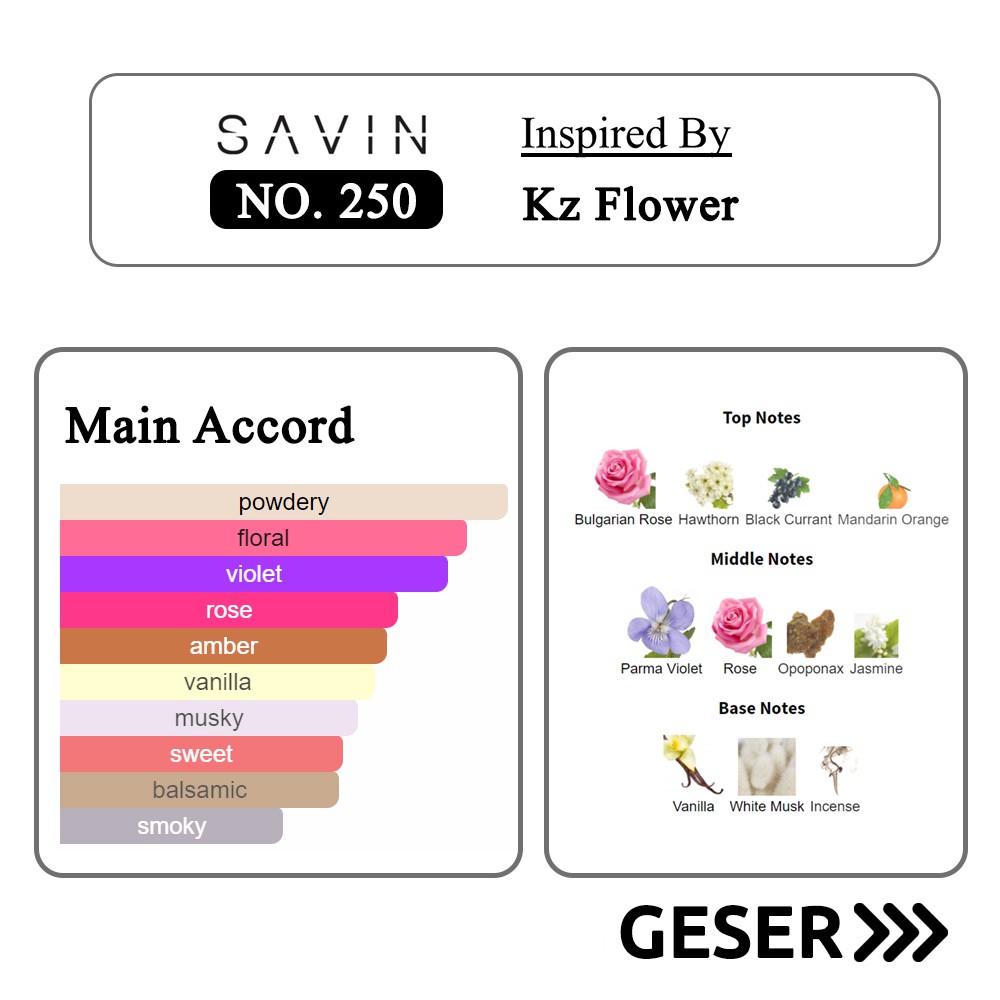 SAVIN PARFUM No. 250 Kz FLOWER