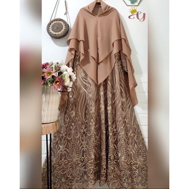 paket seller Gamis brukat premium full keliling