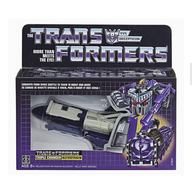 Hasbro Transformers Astrotrain G1 Reissue Triple Changer