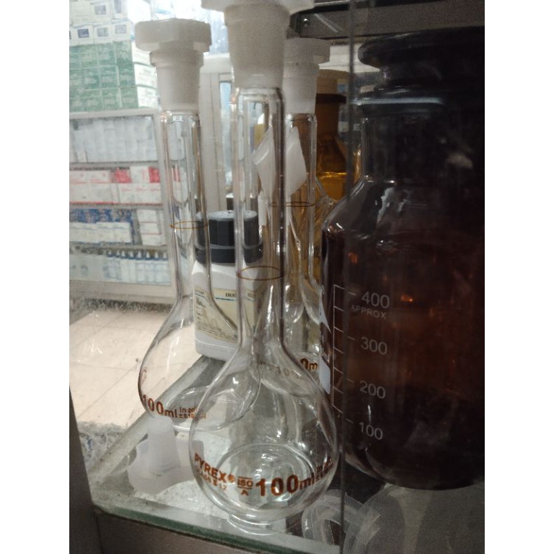 labu ukur 100ml pyrex