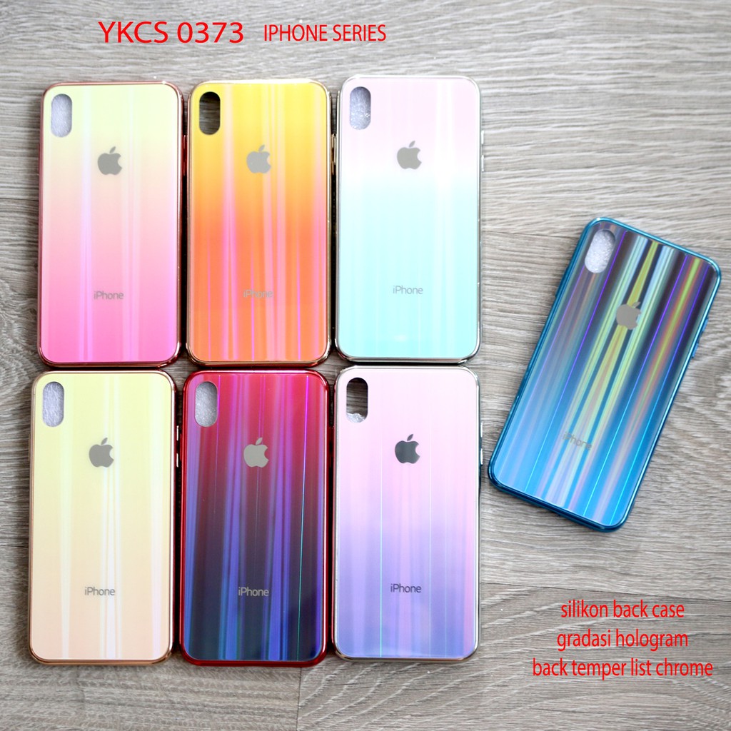 YKCS 0373 IPHONE XS XR XSMAX IPHONEX IPHONEXR IPHONEXSMAX HARD CASE BACK HP TEMPER GRADASI HOLOGRAM