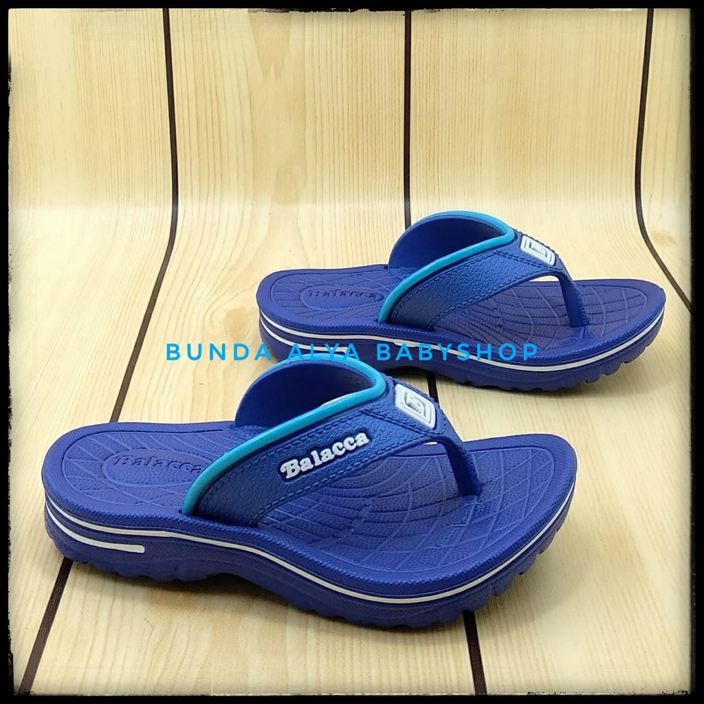 Sendal Anak Laki Jepit Umur 3 4 5 6 Tahun Karet Anti Licin BIRU - Sandal Anak Cowok Karet Anti Licin Size 23 - 33