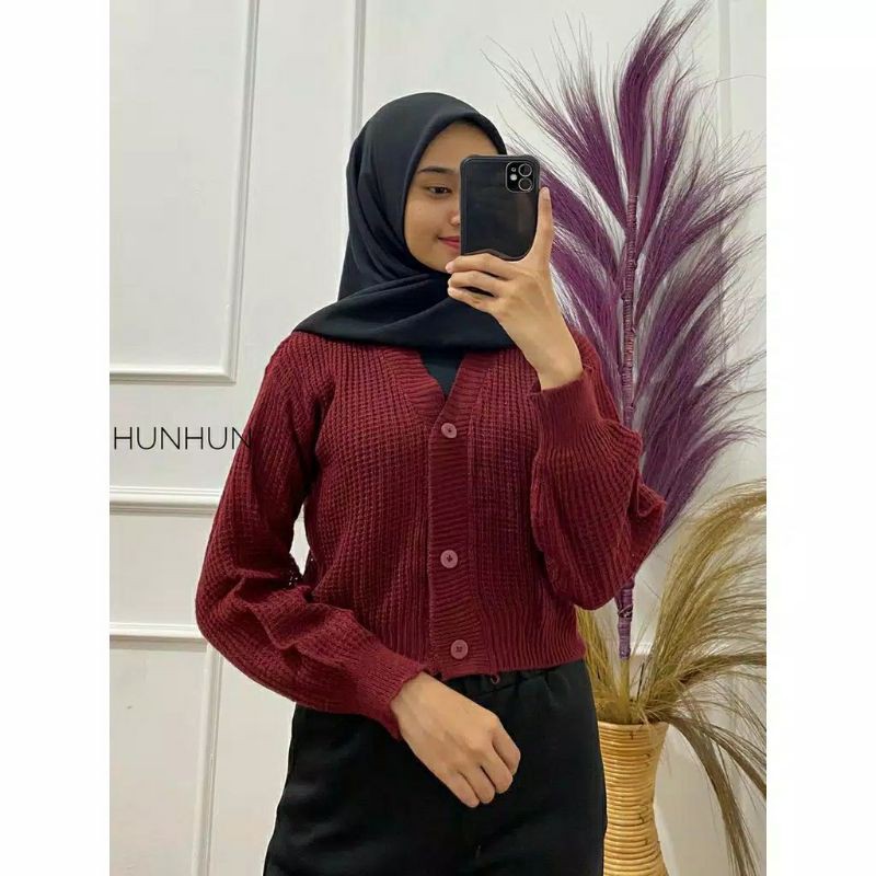 PRILLY CARDI CROP RAJUT WANITA(12 GET) /MIDI KARDIGAN /