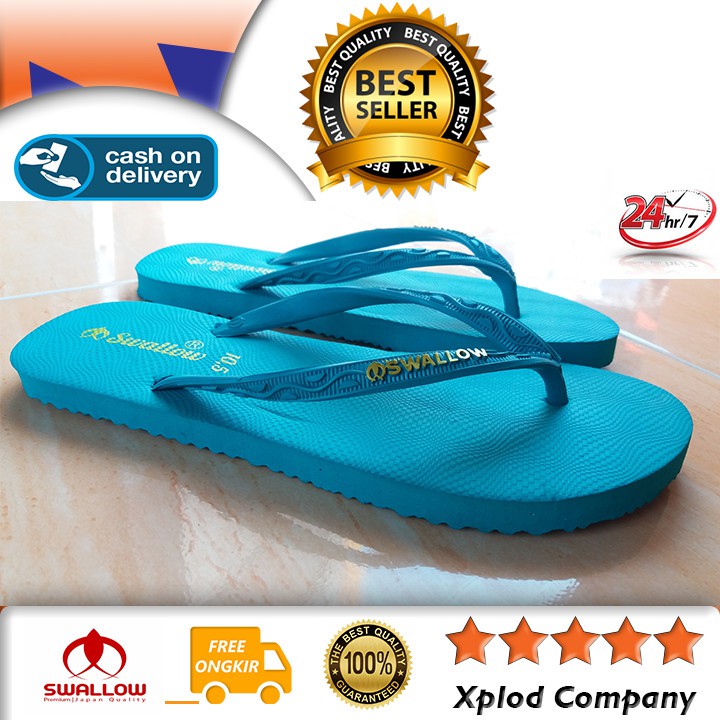  Sandal  Jepit  Swallow Nice Wanita Hijau Polos Sandal  Jepit  