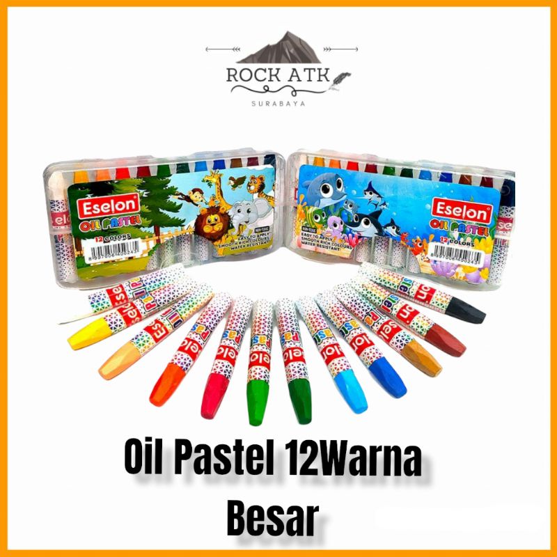 

Eselon Oilpastel 12w Colours Besar (1set) - Crayon Oil Pastel Krayon warna 12 Color