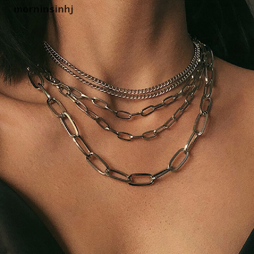 Kalung Choker Multilayer Bahan Alloy