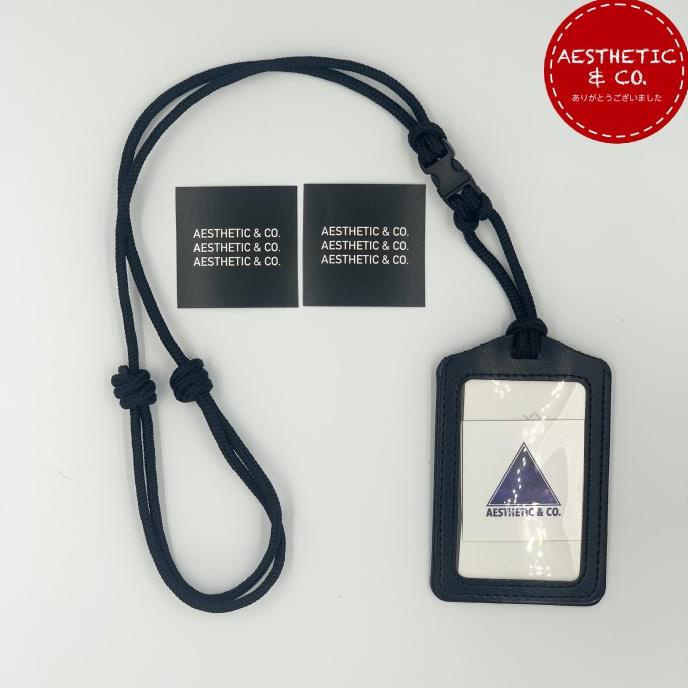 

READY COD Lanyard ID Card Name Tag Kulit Tali Paracord (Warna Hitam) TERBARU Kode 655