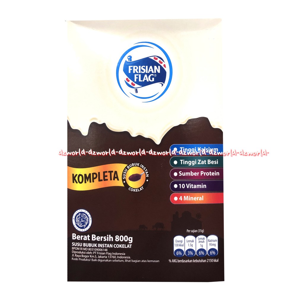 Frisian Flag Kompleta 800gr Susu Bubuk Instan Cokelat Vanilla Susu Bendera FF Coklat Competa Frisianflag Flags