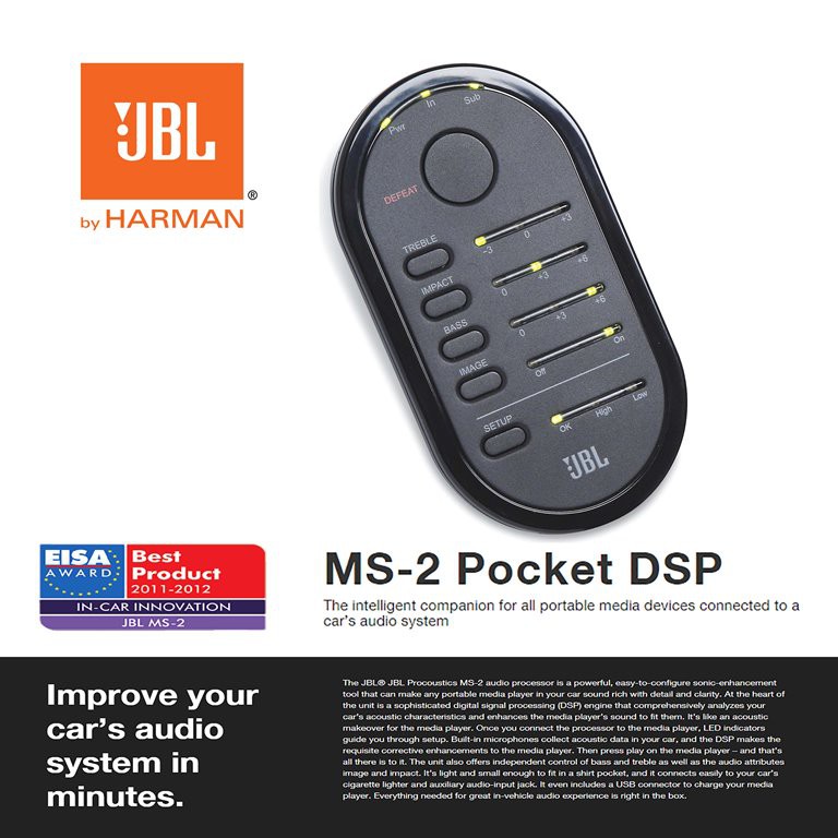 JBL MS-2 Car Audio Optimizer Mini DSP