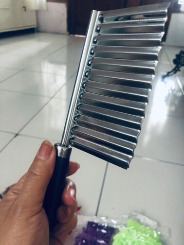 Pisau Gelombang Kentang Acar Mentimun Wortel Stainless