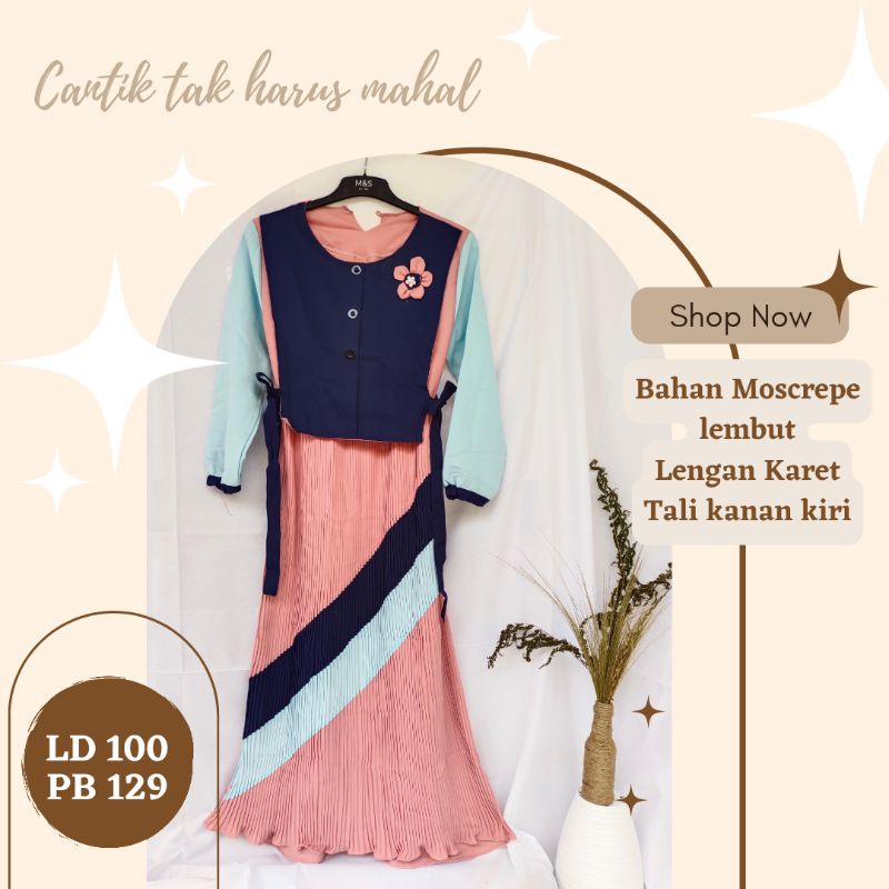 Jual Gamis Tali Pita Kanan Kiri (Free Masker) | Shopee Indonesia