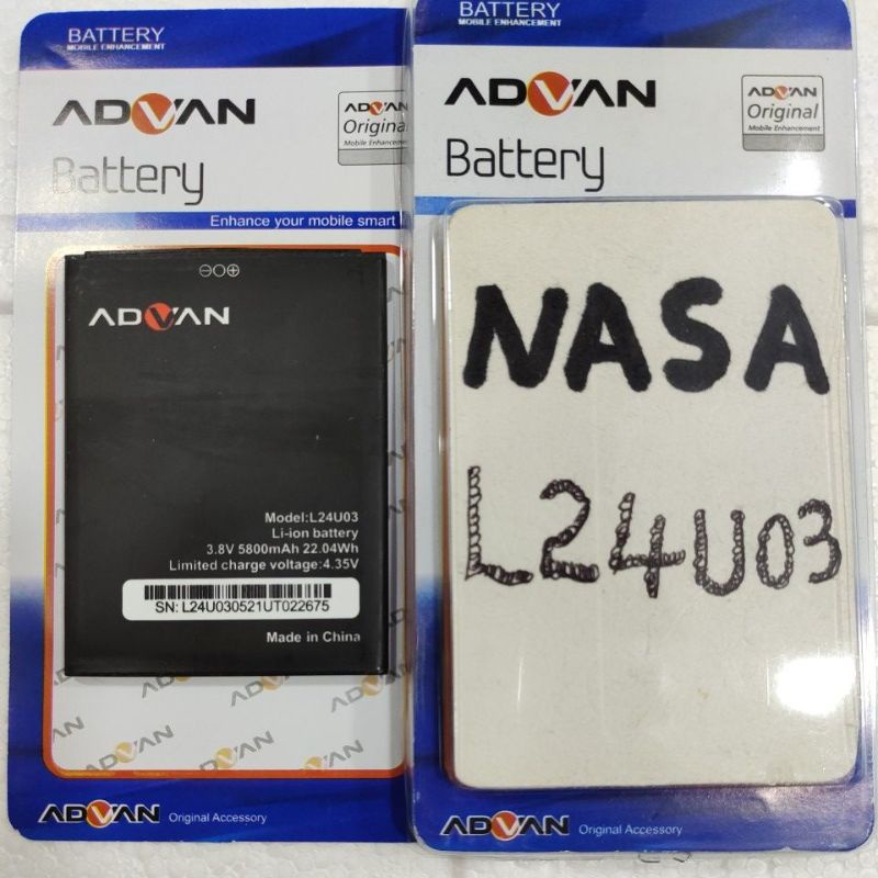 Baterai | Battery | Batre Advan NASA | L24U03 Original