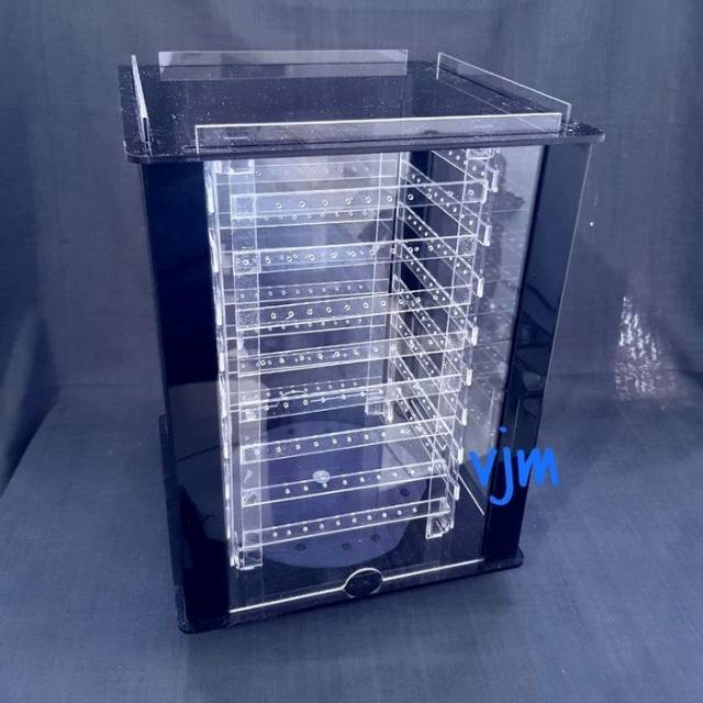 Acrylic display anting/giwang tempat anting akrilik putar 360° 4D