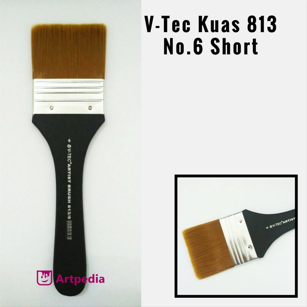 

Langsung Order V-Tec Kuas 813 No.6 Short - kuas lukis Diskon