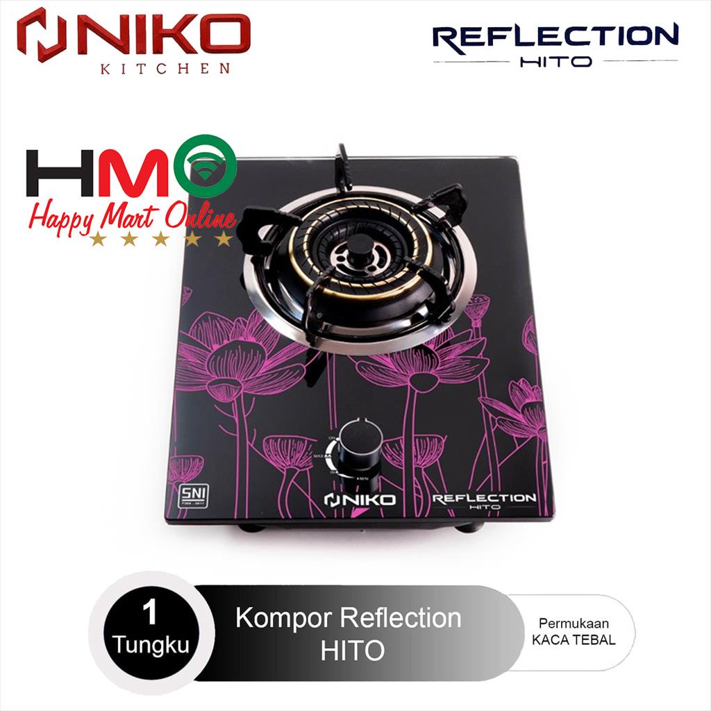 Niko Reflection HIto Kompor Gas Tanam 1 Tungku Kompor Kaca Tanam