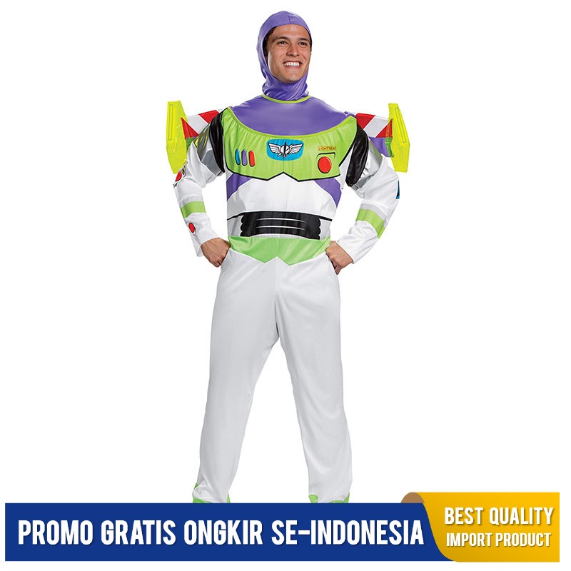 Kostum Cosplay Toy Story Buzz Lightyear Cos Kostum Kartun Berjalan Boneka Tahap Kinerja Kostum Cospl