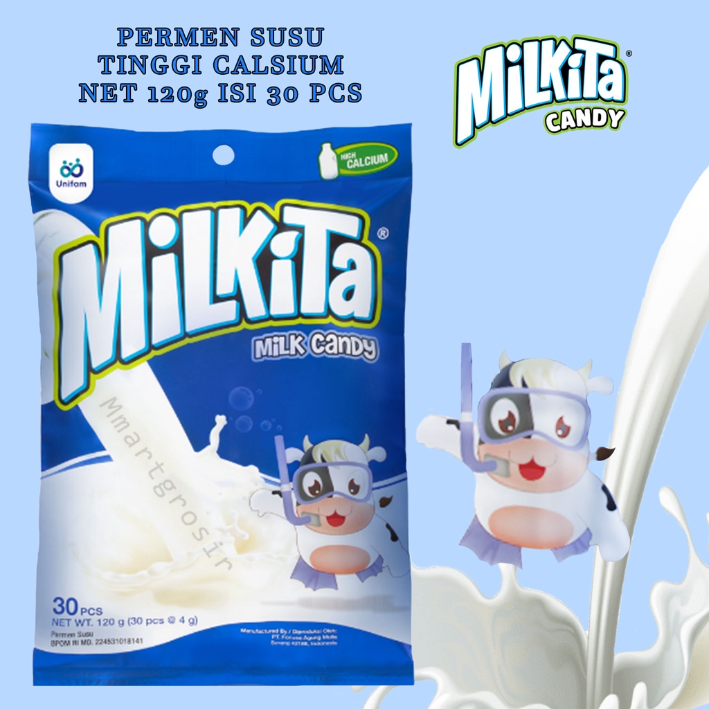 Milkita / Permen susu / tinggi kalsium / 30 pcs